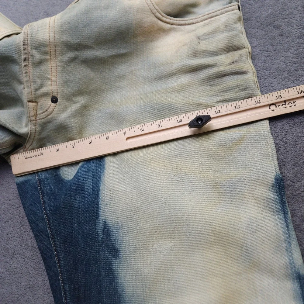 PRPS Men's Barracuda Jeans Mens 42x33 Straight Leg Dirty Bleached Wash Denim